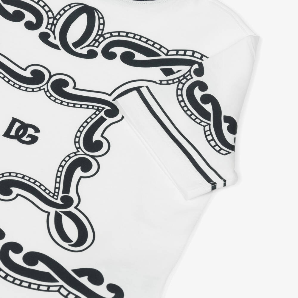 Dolce & Gabbana-Boys White Bandana Cotton Top | Childrensalon Outlet