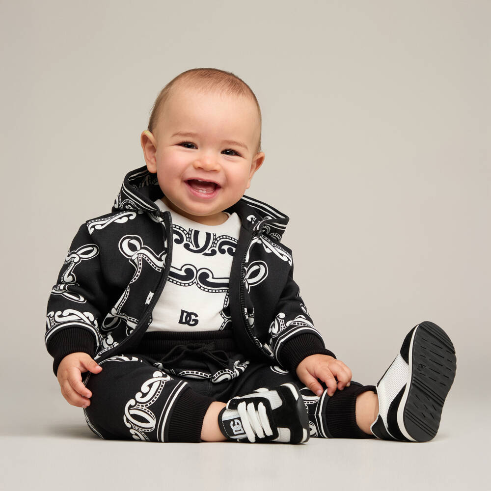 Dolce & Gabbana-Boys White Bandana Print Cotton Tee | Childrensalon Outlet