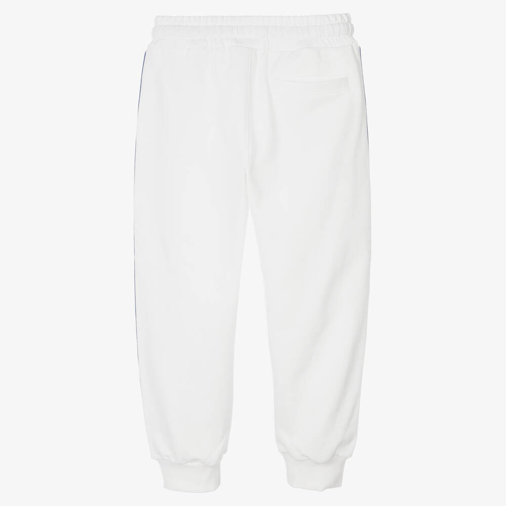 Dolce & Gabbana-Boys White Cotton Logo Joggers | Childrensalon Outlet