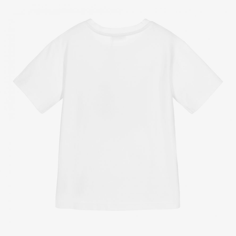 Dolce & Gabbana - Boys White Graphic T-Shirt | Childrensalon