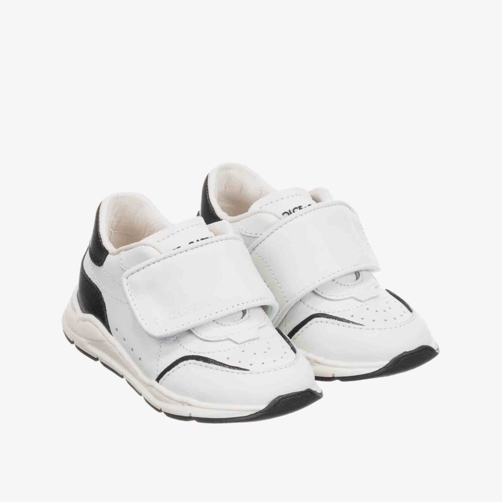Dolce & Gabbana-Boys White Leather Trainers | Childrensalon Outlet