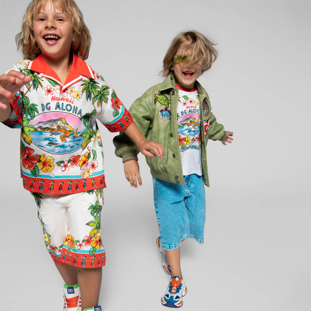 Dolce & Gabbana-Белые кроссовки в сетку Daymaster для мальчиков | Childrensalon Outlet