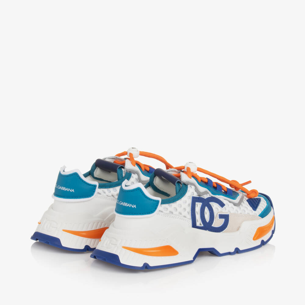 Dolce & Gabbana-Белые кроссовки в сетку Daymaster для мальчиков | Childrensalon Outlet