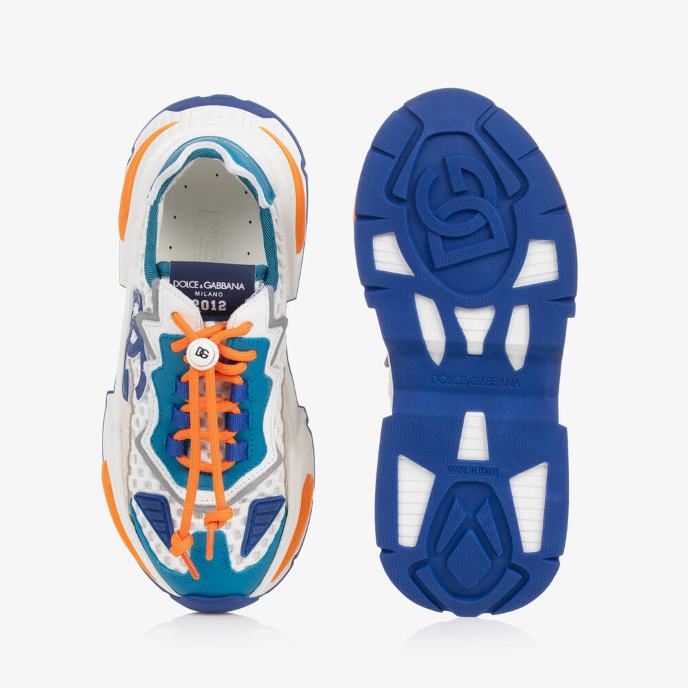 Dolce & Gabbana-Белые кроссовки в сетку Daymaster для мальчиков | Childrensalon Outlet