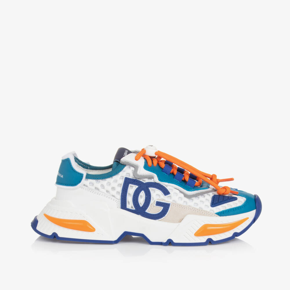 Dolce & Gabbana-Белые кроссовки в сетку Daymaster для мальчиков | Childrensalon Outlet