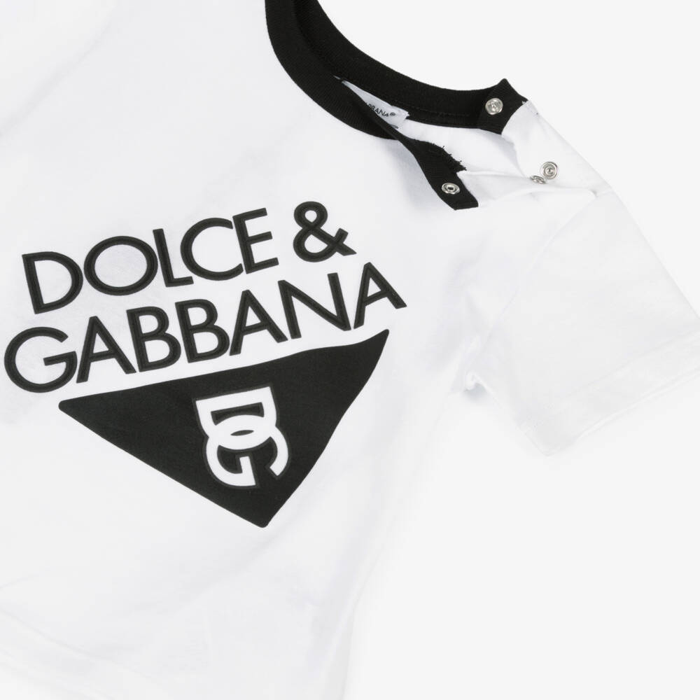 Dolce & Gabbana-Boys White Soft Cotton Tee | Childrensalon Outlet