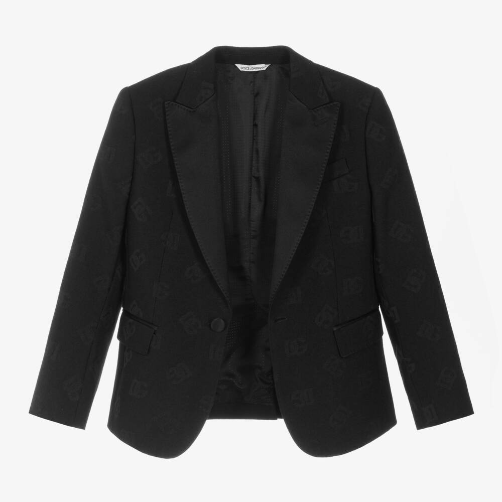 Dolce & Gabbana-Boys Wool Black Dinner Jacket | Childrensalon Outlet