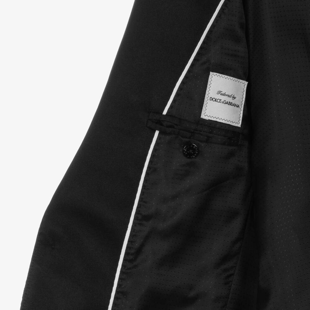 Dolce & Gabbana-Boys Wool Black Dinner Jacket | Childrensalon Outlet