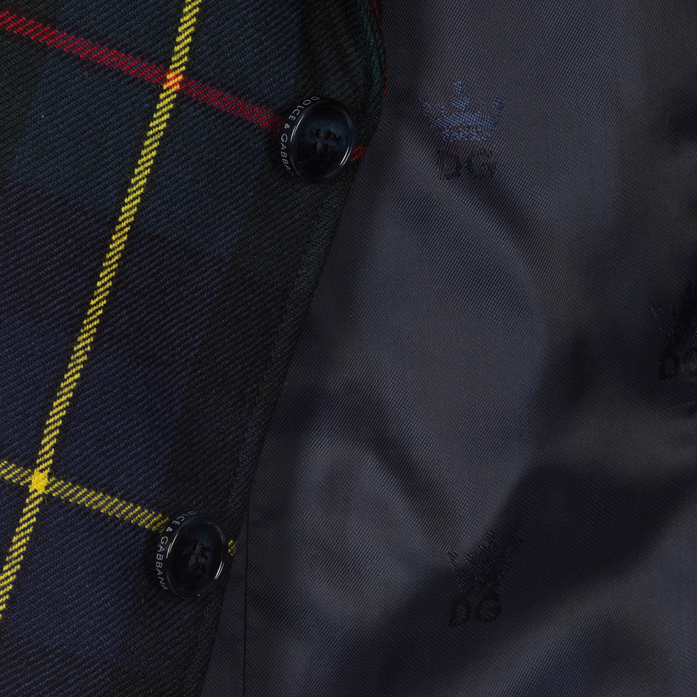 Dolce & Gabbana-Шерстяной блейзер в клетку для мальчиков | Childrensalon Outlet