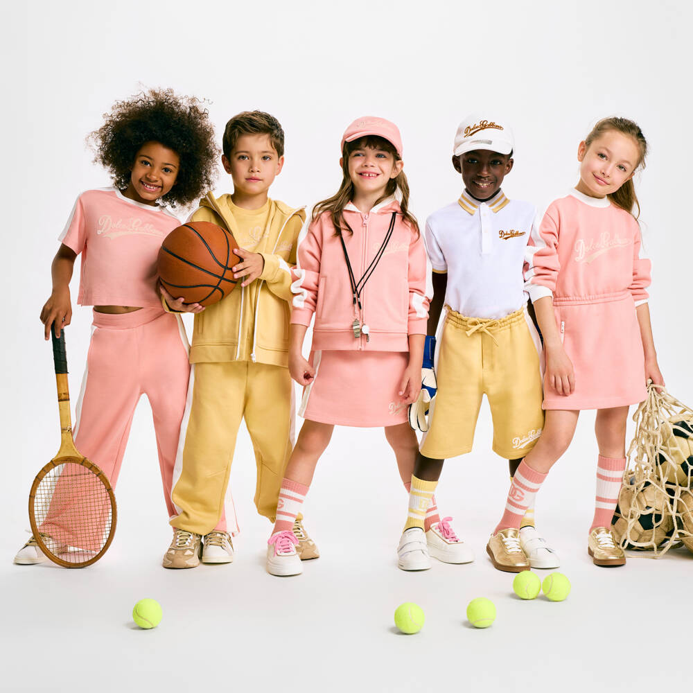 Dolce & Gabbana-Boys Yellow Cotton Jersey Drawstring Shorts | Childrensalon Outlet