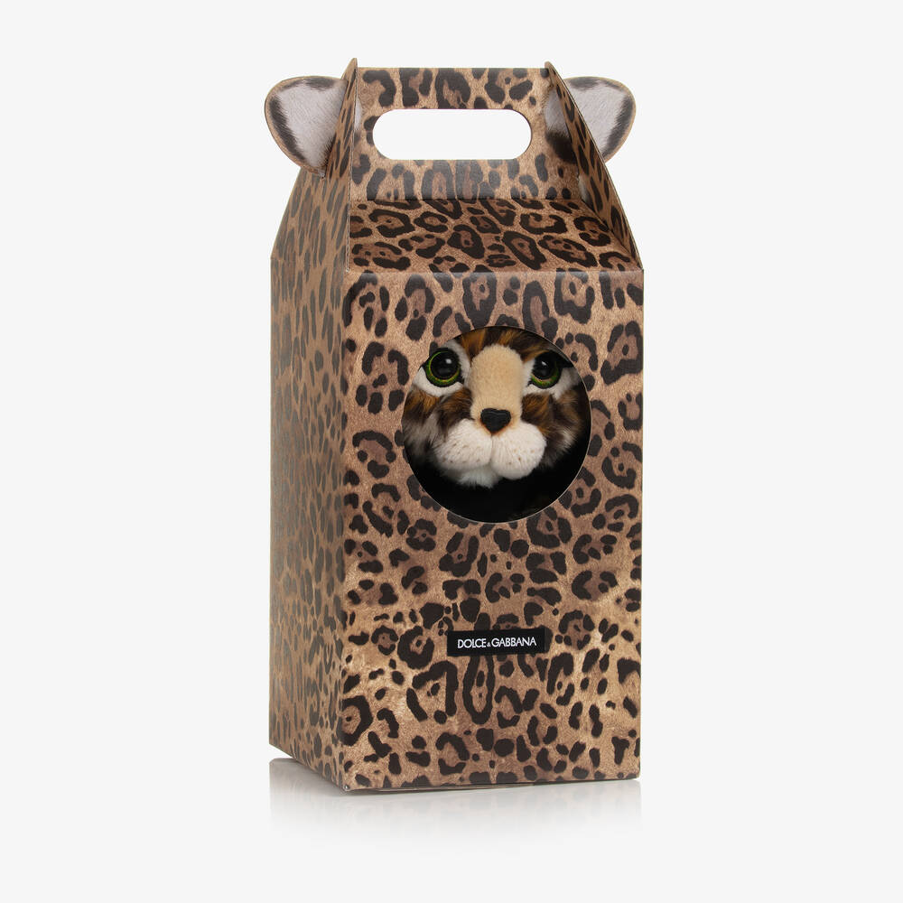 Dolce & Gabbana Brown Faux Fur Toy Leopard (28cm) Childrensalon Outlet