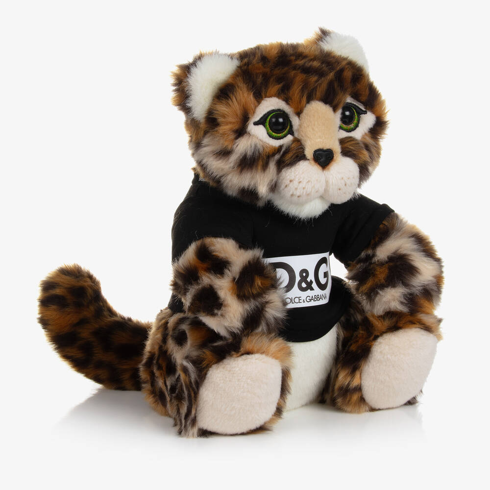 Dolce & Gabbana - Brown Faux Fur Toy Leopard (28cm) | Childrensalon