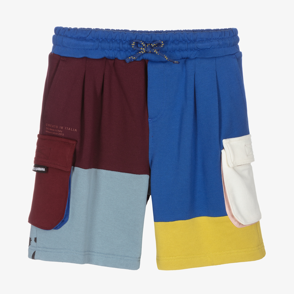 Dolce & Gabbana - Colour Block Jersey Shorts | Childrensalon