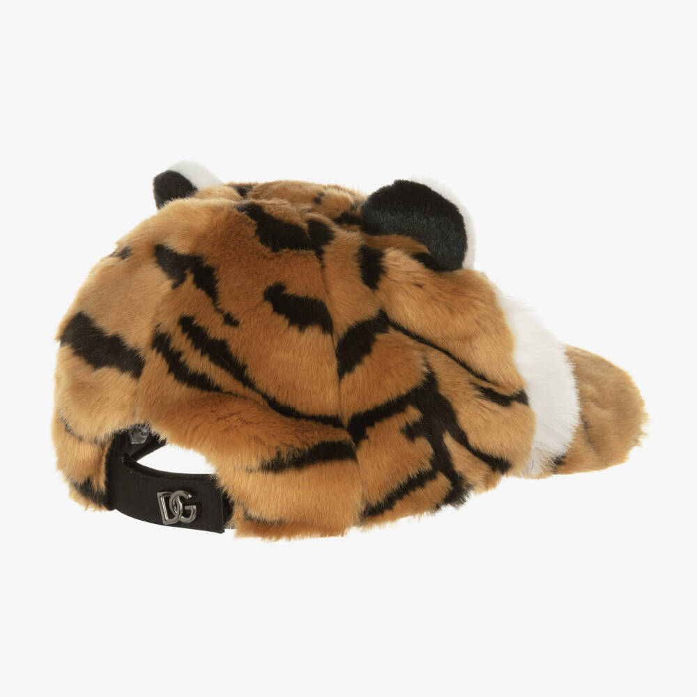 Dolce Gabbana Faux Fur Tiger Cap