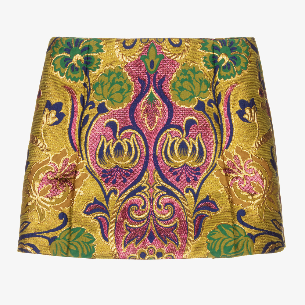 Dolce & Gabbana - Floral Lurex Jacquard Skirt | Childrensalon