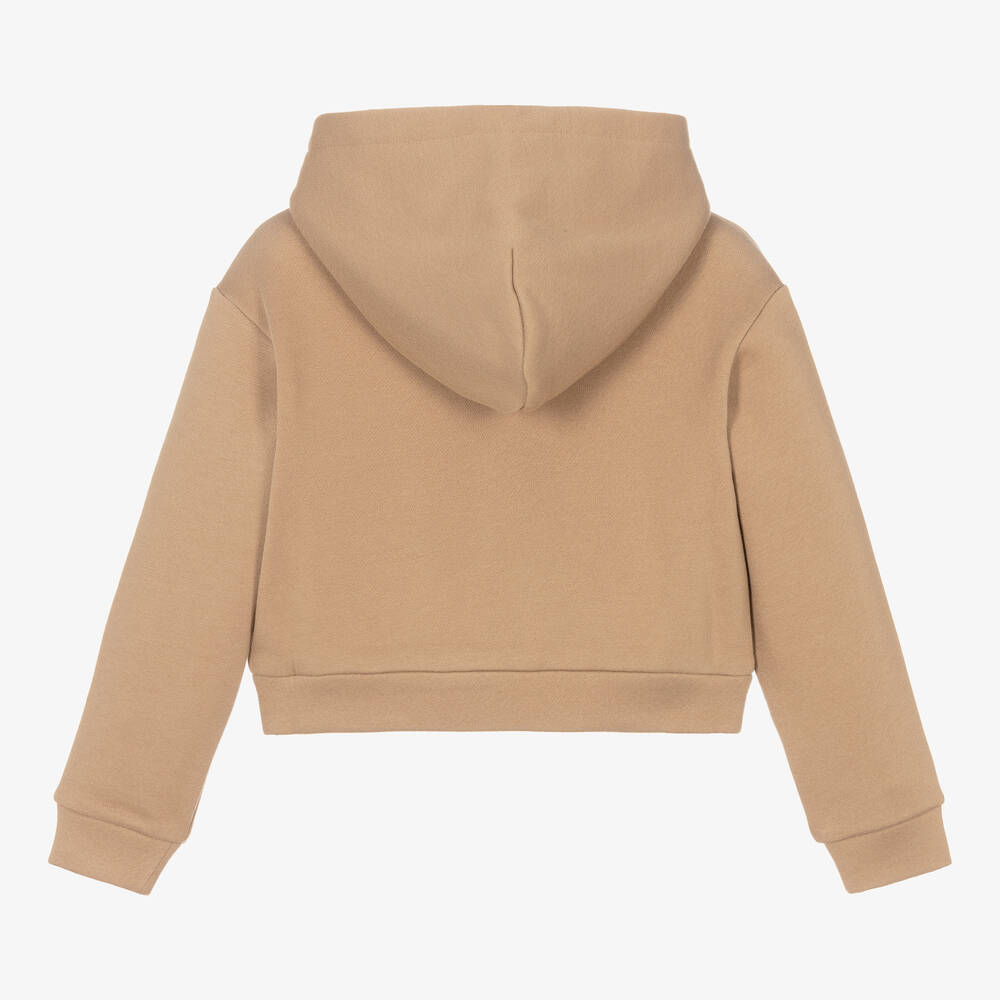 Dolce & Gabbana-Бежевая хлопковая худи с надписью | Childrensalon Outlet