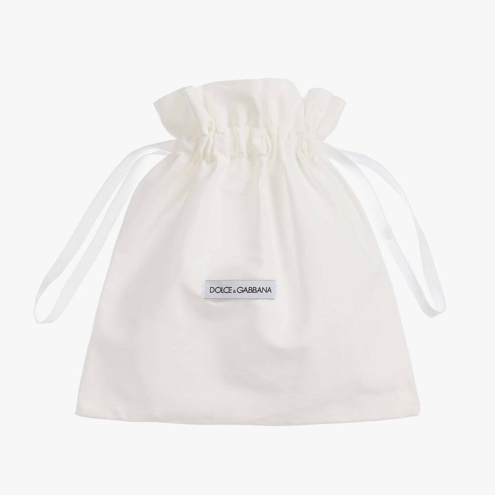  دولتشي آند غابانا-حزام جلد لون بيج و بنّي للبنات | Childrensalon Outlet