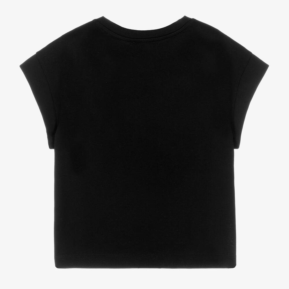 Dolce & Gabbana - Boys Black Cotton Logo T-Shirt | Childrensalon