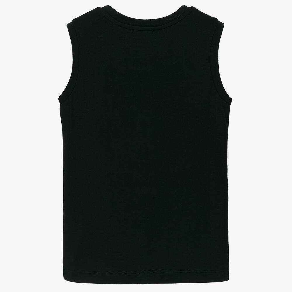 Dolce & Gabbana - Girls Black Crystal Sleeveless Top