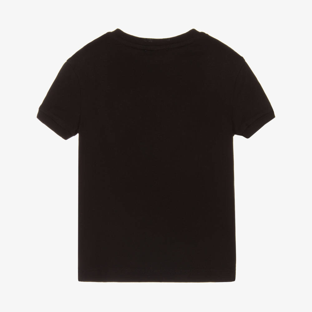 Dolce & Gabbana-Girls Black Diamanté Tee | Childrensalon Outlet
