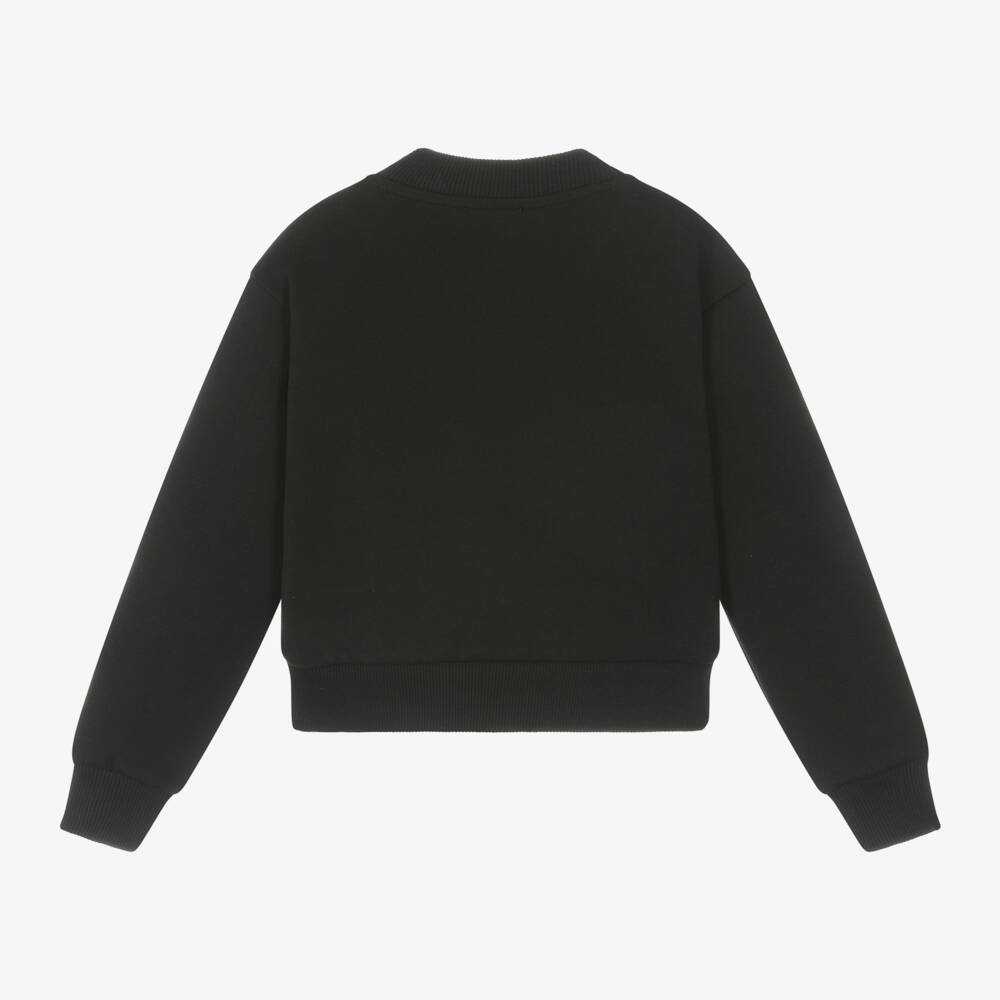 Dolce & Gabbana-Girls Black Jersey Sweatshirt | Childrensalon Outlet