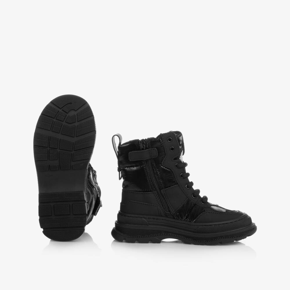 Dolce & Gabbana-Girls Black Logo Boots | Childrensalon Outlet