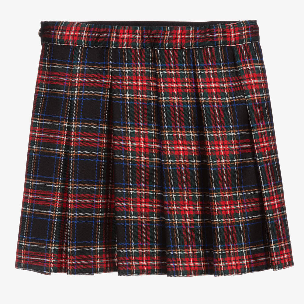 Dolce Gabbana Jupe noire et rouge a motif ecossais Fille