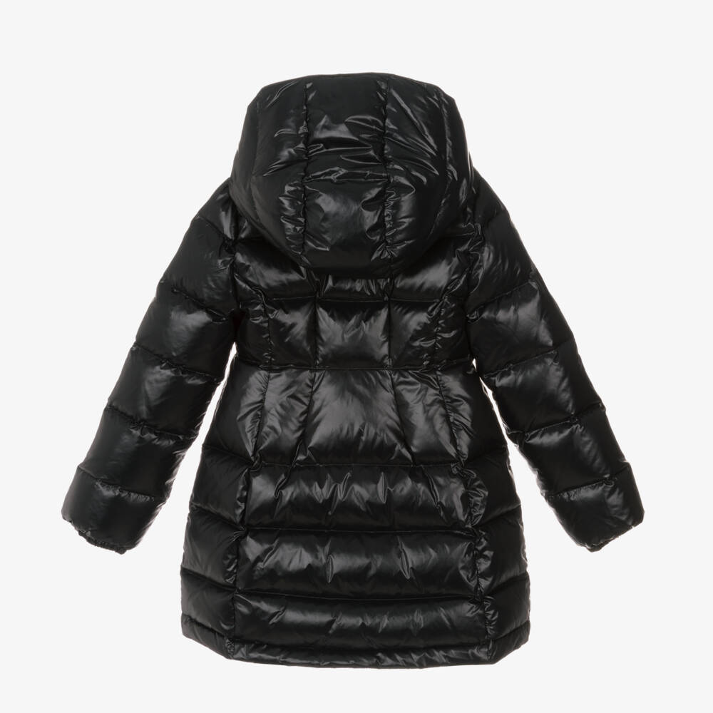 Dolce & Gabbana-Girls Black Shiny Down Coat | Childrensalon Outlet