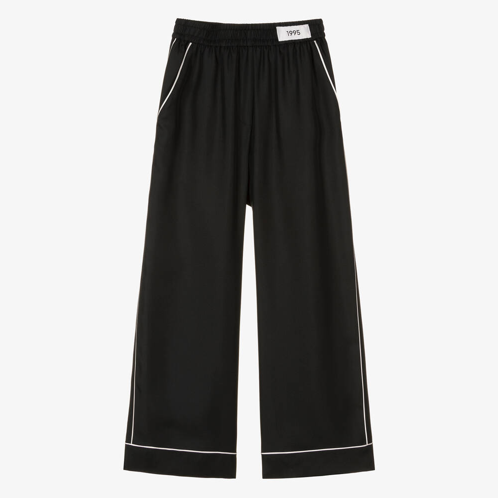 Dolce & Gabbana - Черные пижамные брюки из шелка | Childrensalon