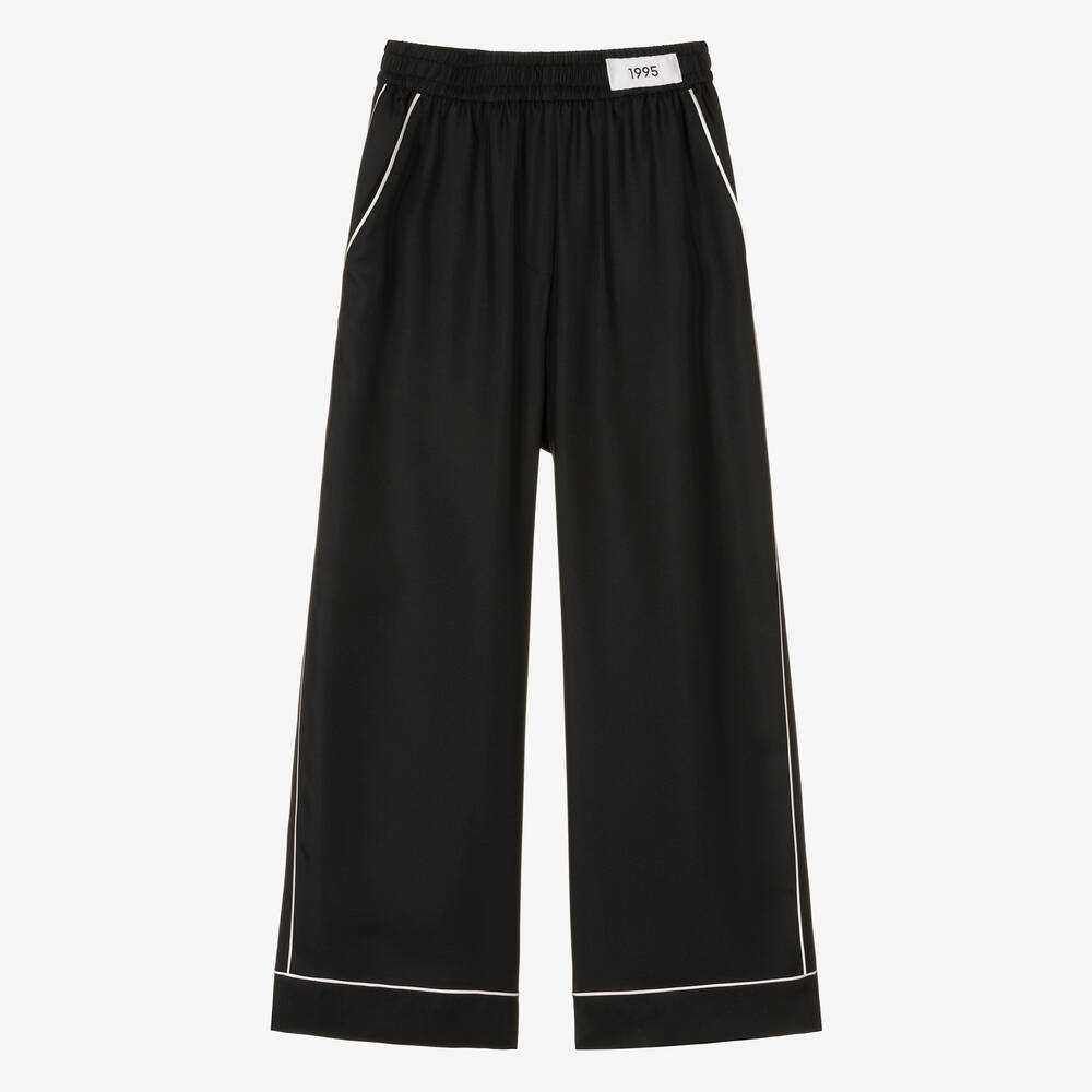 Dolce & Gabbana - Pantalon de pyjama noir en soie | Childrensalon