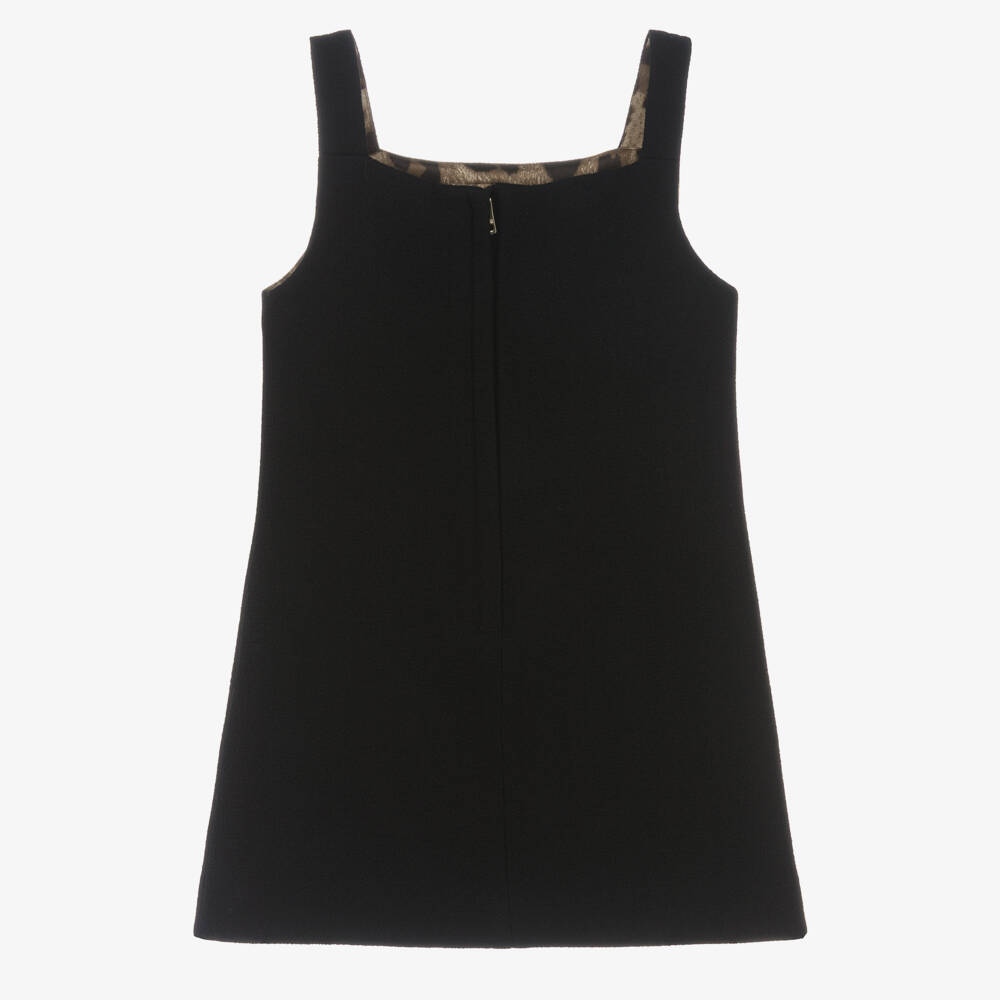 Dolce & Gabbana-Girls Black Sleeveless Crêpe Dress | Childrensalon Outlet