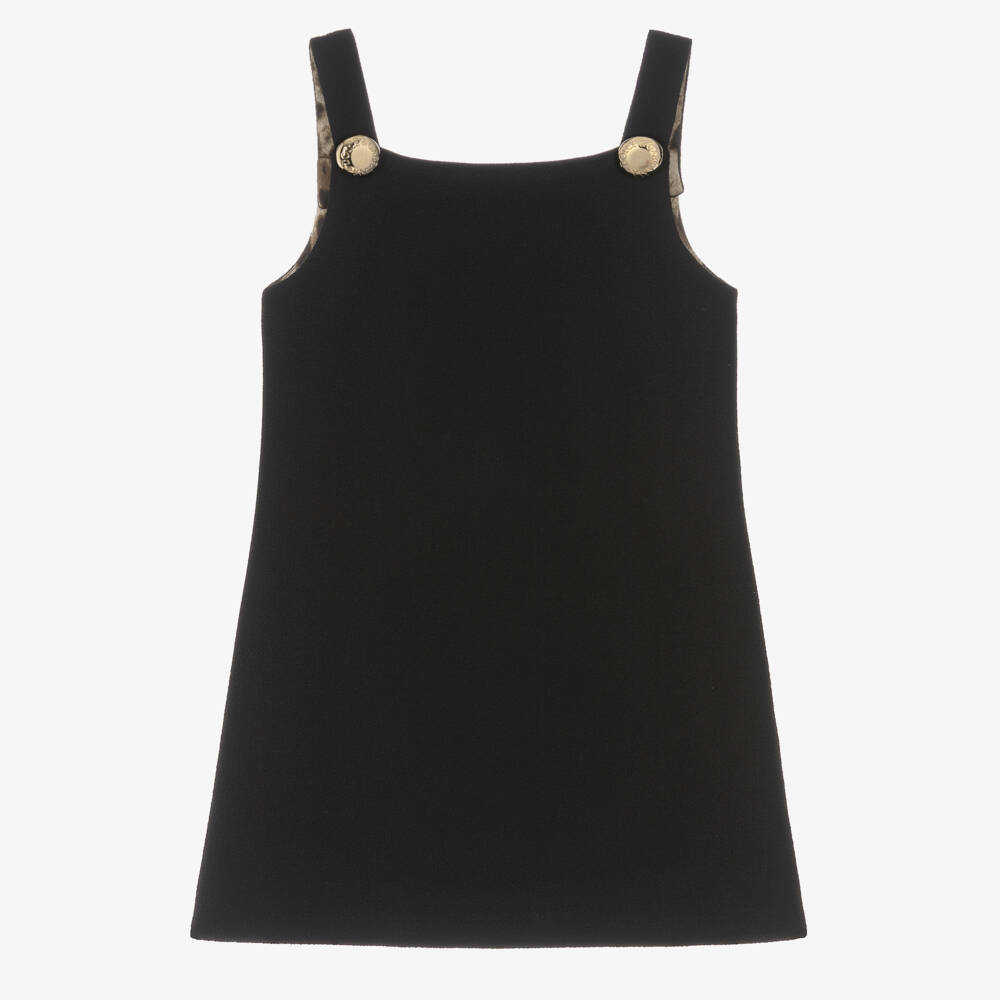 Dolce & Gabbana-Girls Black Sleeveless Crêpe Dress | Childrensalon Outlet