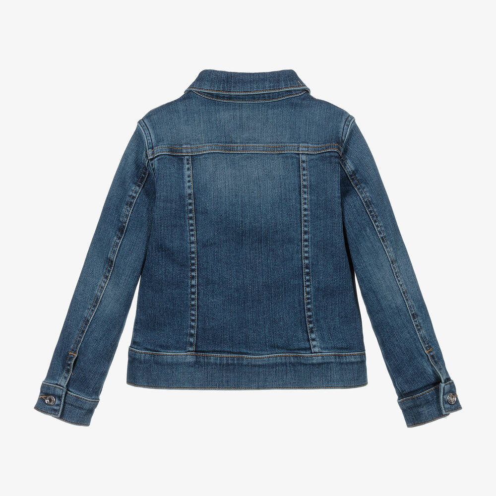 Dolce & Gabbana-Girls Blue Denim Jacket | Childrensalon Outlet
