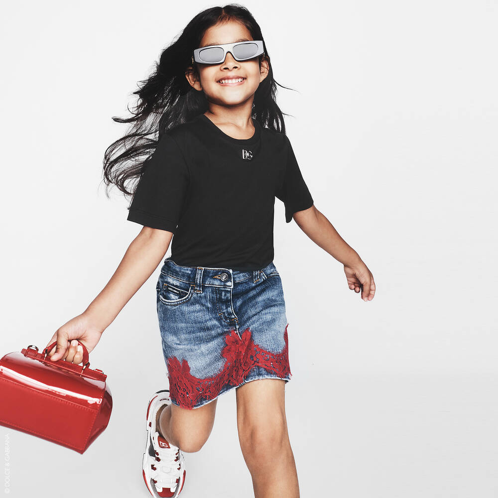 Dolce & Gabbana-Синяя джинсовая юбка для девочек | Childrensalon Outlet