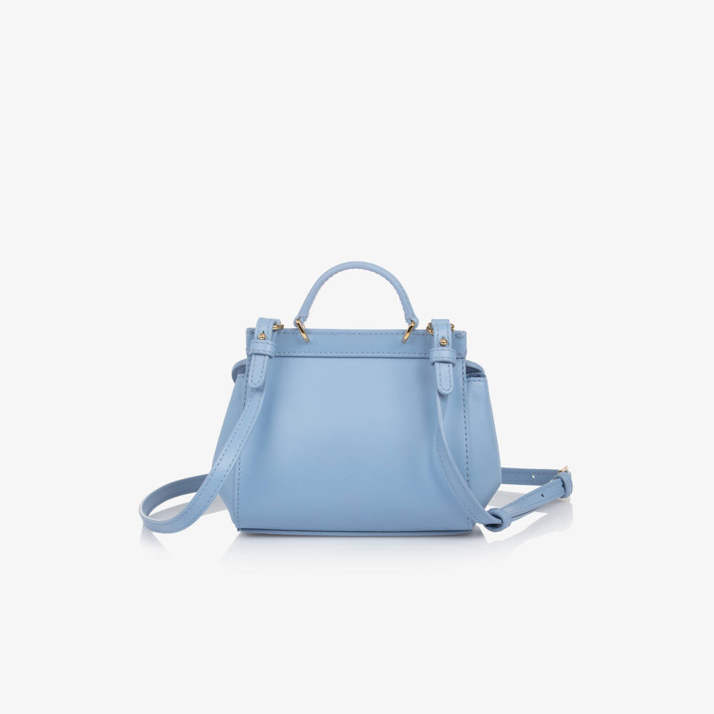 Dolce & Gabbana-Girls Blue Leather Butterfly Purse | Childrensalon Outlet