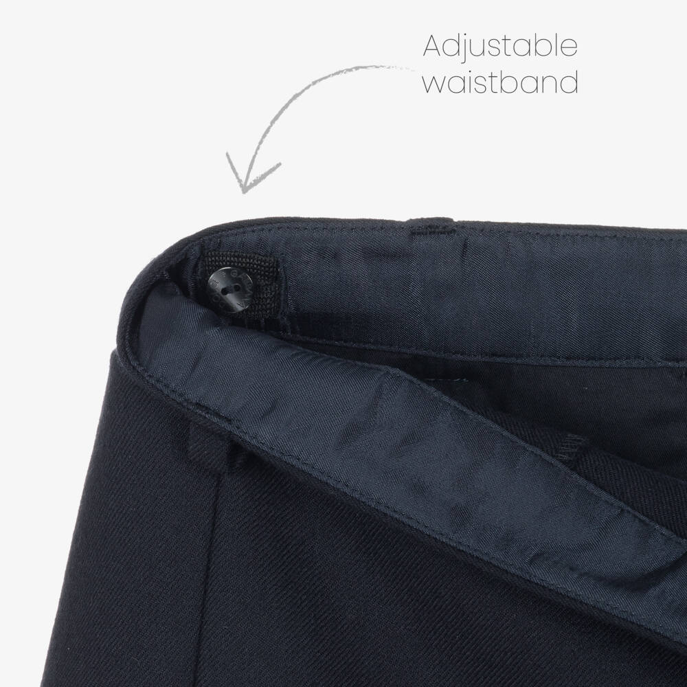 Dolce & Gabbana-Girls Blue Wool Twill Skort | Childrensalon Outlet