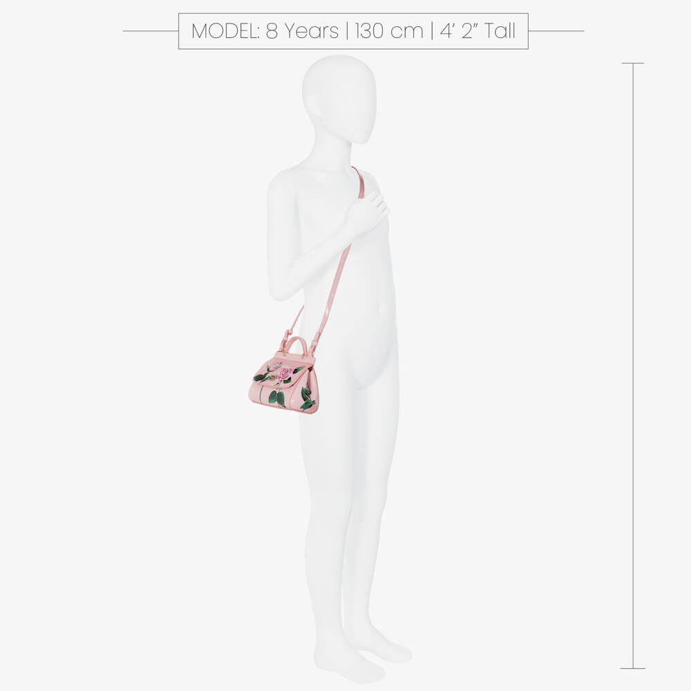 Dolce & Gabbana-Girls Blush Floral Leather Purse | Childrensalon Outlet