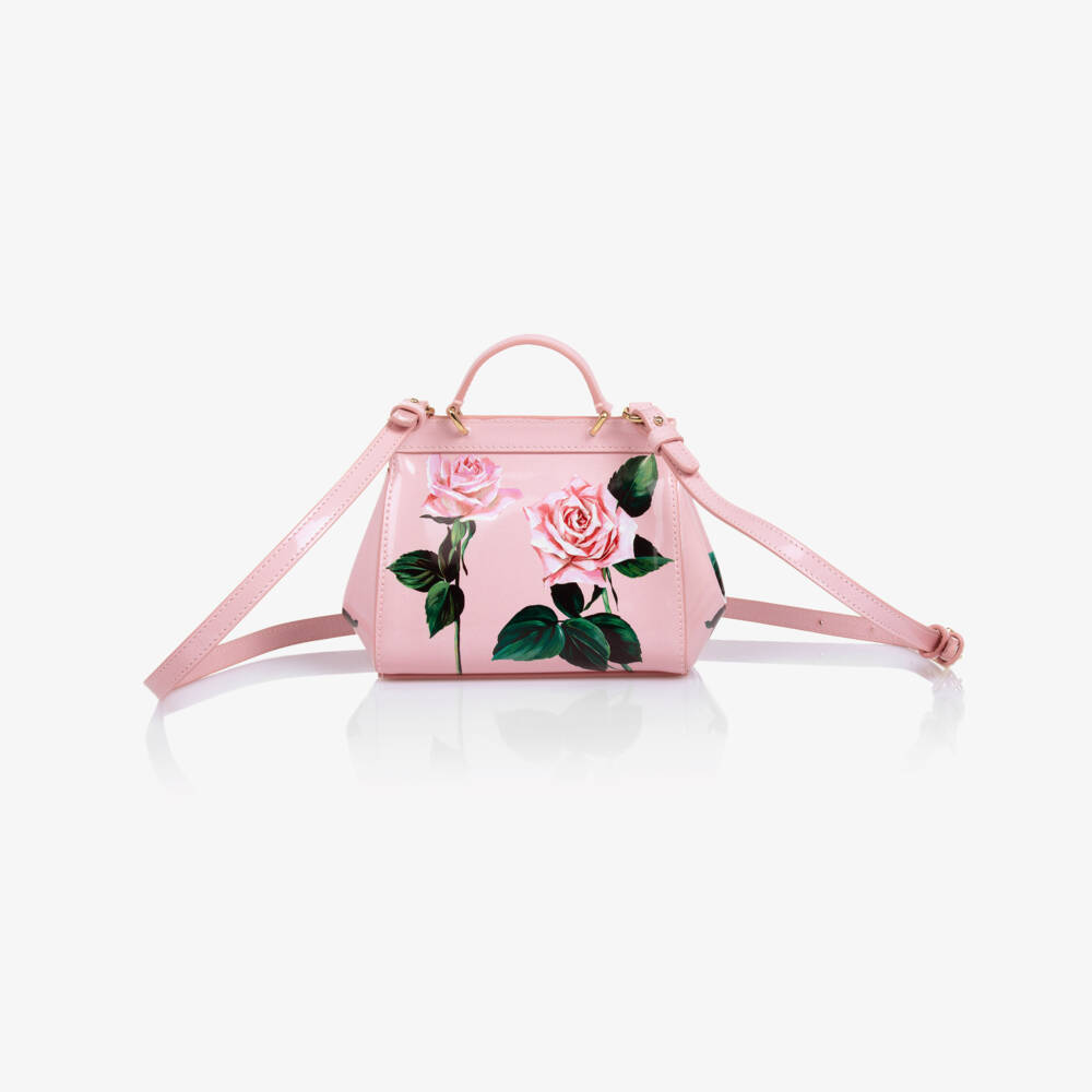 Dolce & Gabbana-Girls Blush Floral Leather Purse | Childrensalon Outlet