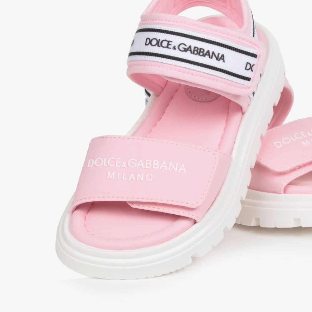 Dolce & Gabbana-Girls' Blush Strap Sandals | Childrensalon Outlet