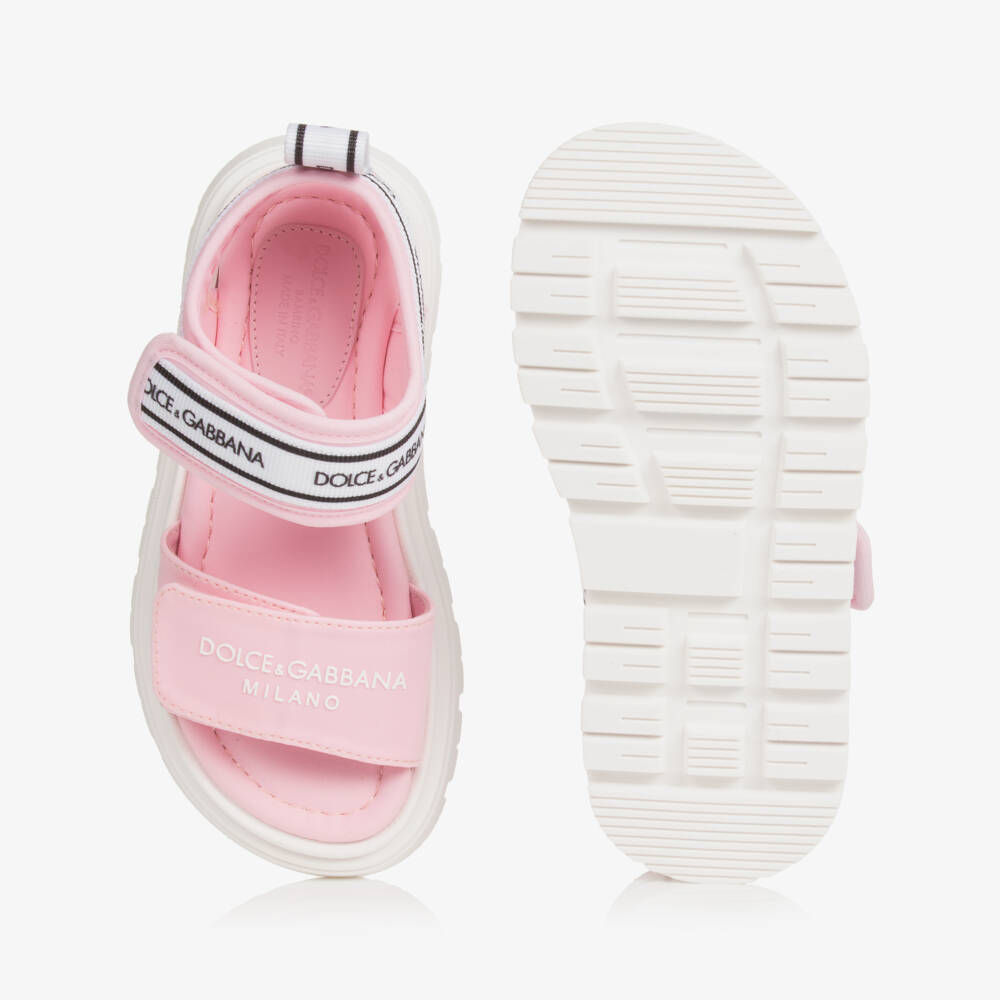 Dolce & Gabbana-Girls' Blush Strap Sandals | Childrensalon Outlet