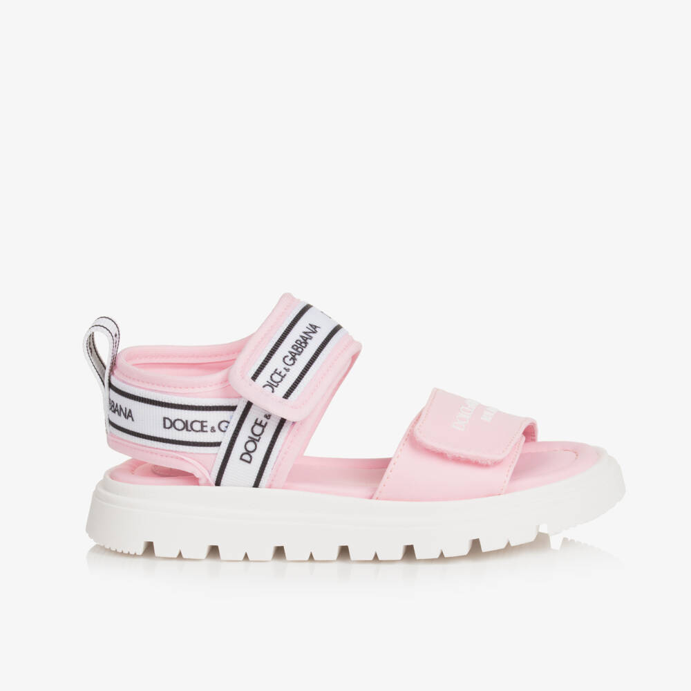 Dolce & Gabbana-Girls' Blush Strap Sandals | Childrensalon Outlet