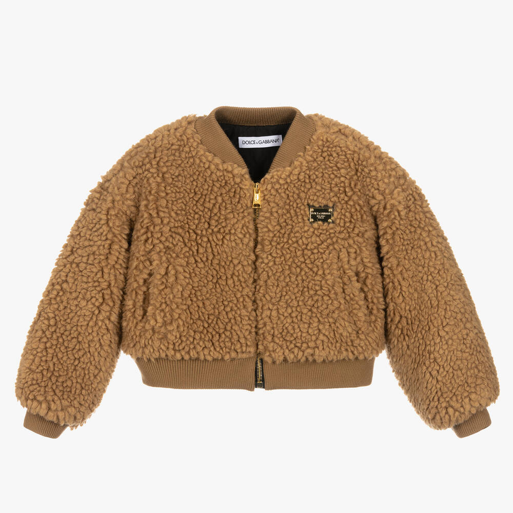 Teddy bear bomber jacket womens discount