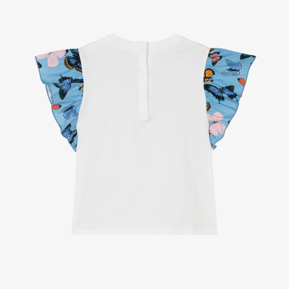 Dolce & Gabbana-Girls Butterfly Dreams Cotton Tee | Childrensalon Outlet