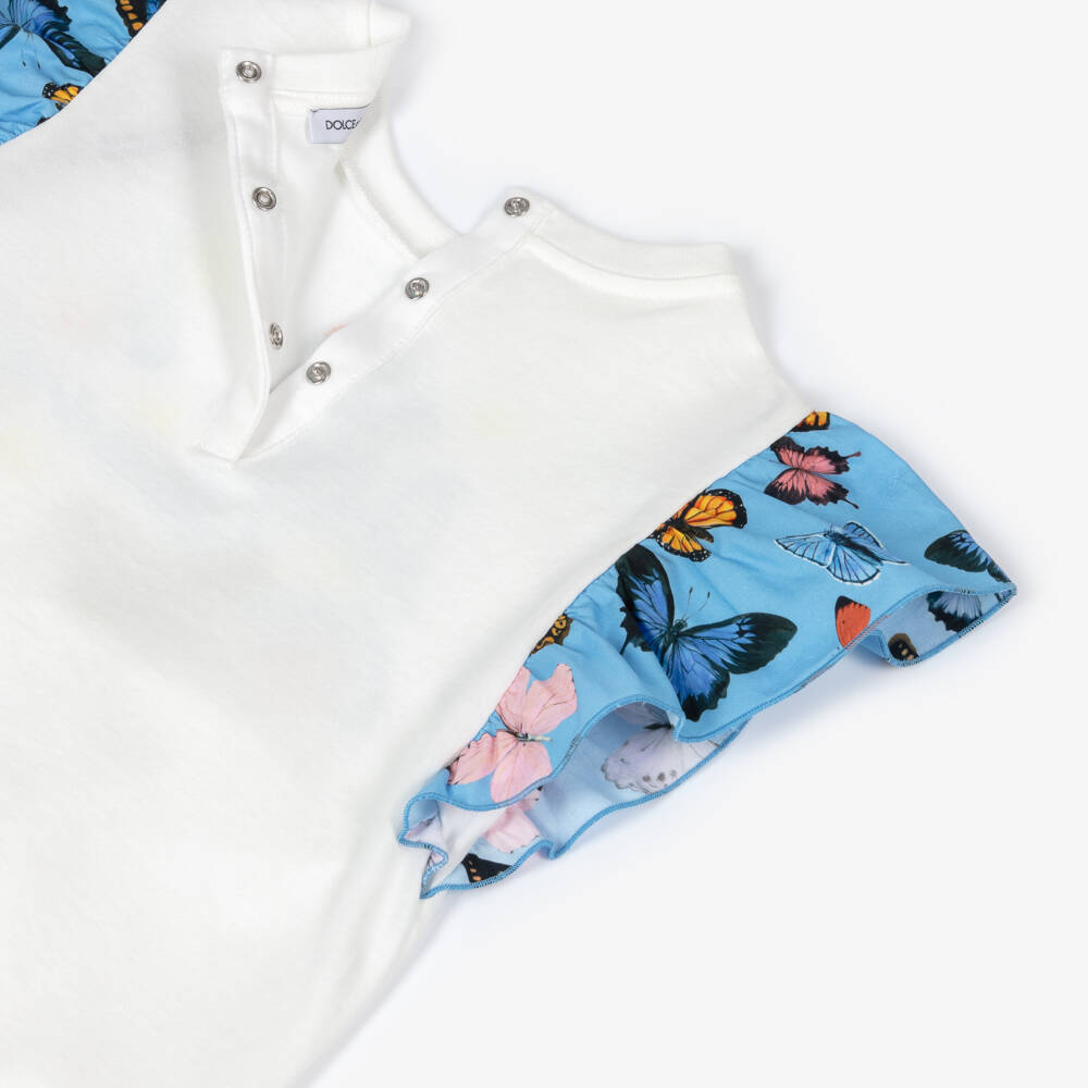 Dolce & Gabbana-Girls Butterfly Dreams Cotton Tee | Childrensalon Outlet