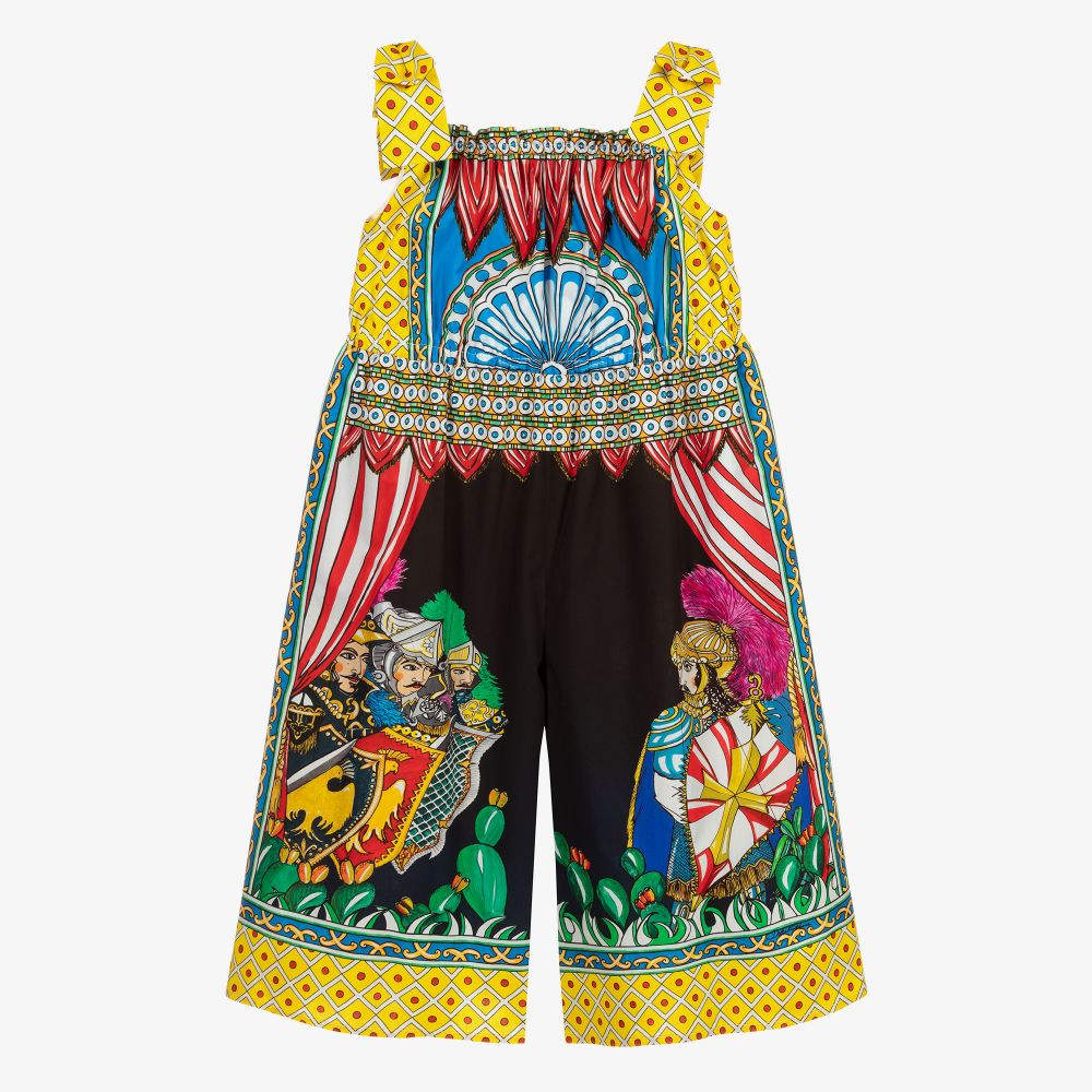 Dolce & Gabbana - Jumpsuit mit Carretto-Print (M) | Childrensalon