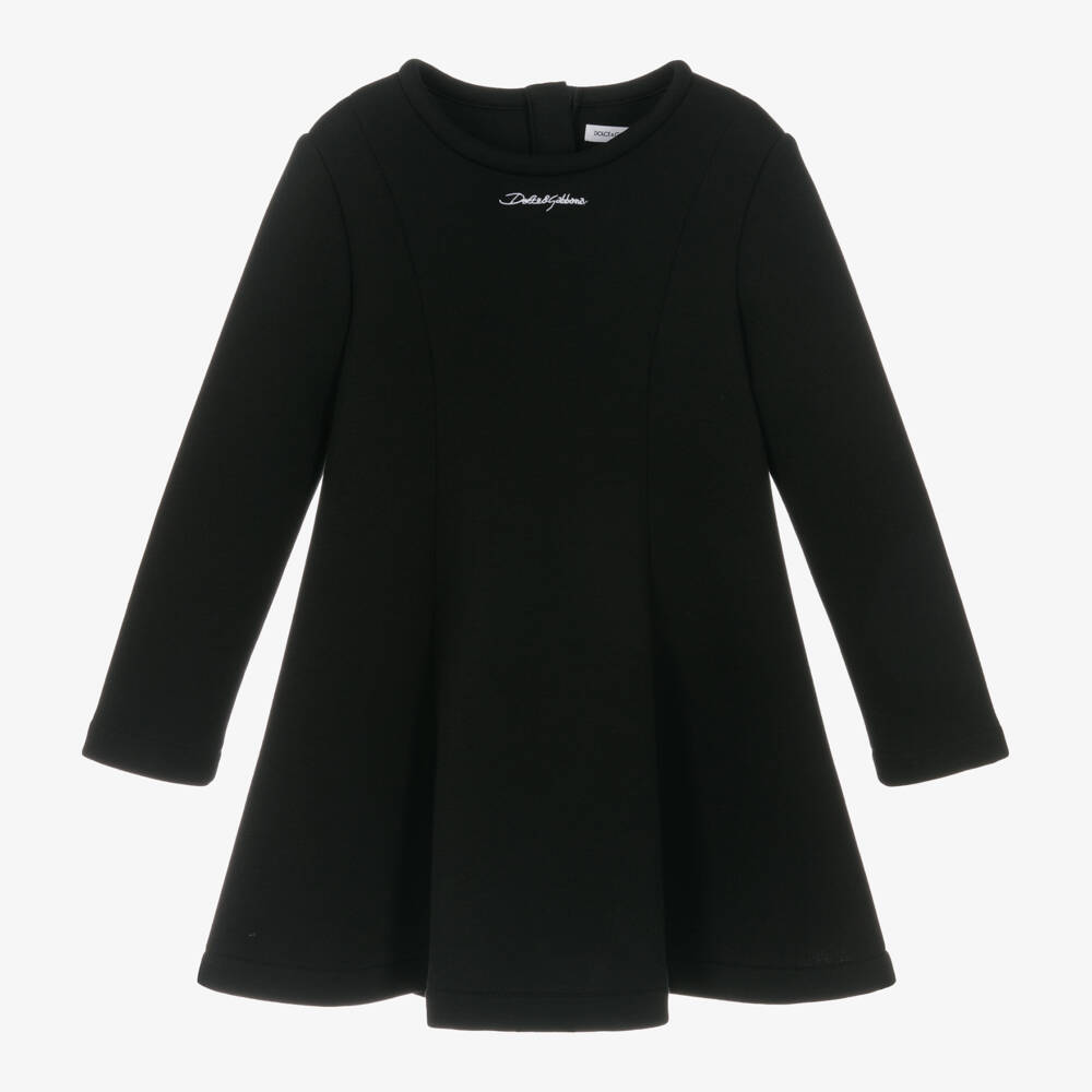 Dolce & Gabbana-Girls Charcoal Flare Dress | Childrensalon Outlet