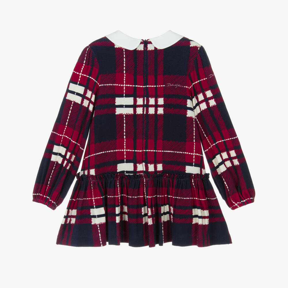 Dolce & Gabbana-Girls Check Dress with Peter Pan Collar | Childrensalon Outlet