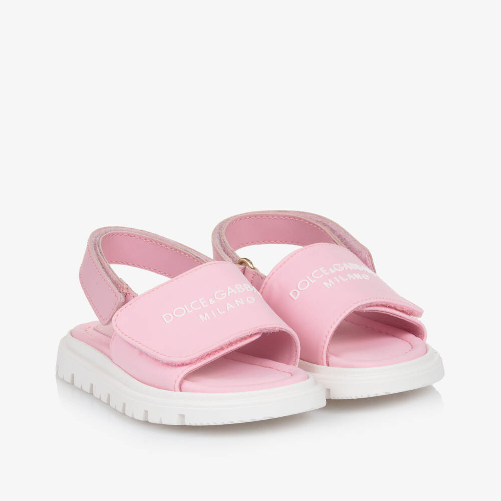 Dolce & Gabbana-Girls Chic Blush Footwear | Childrensalon Outlet