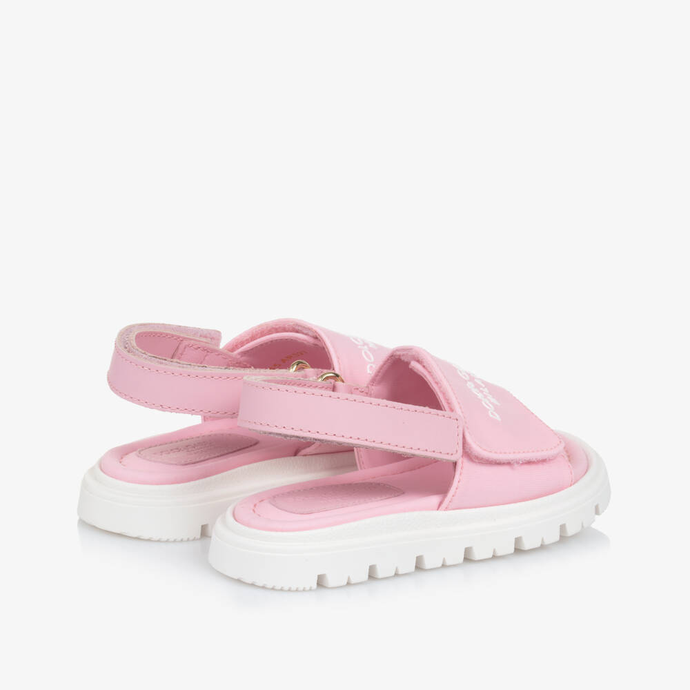 Dolce & Gabbana-Girls Chic Blush Footwear | Childrensalon Outlet