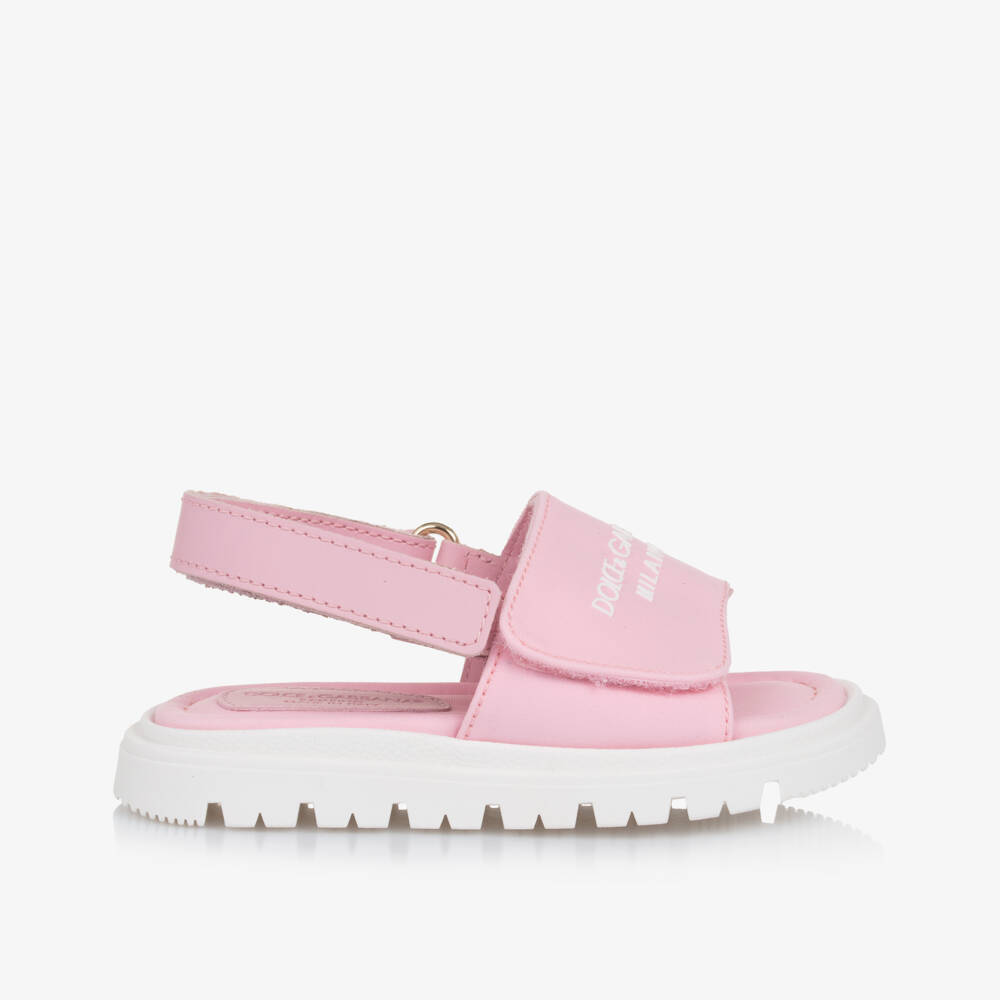 Dolce & Gabbana-Girls Chic Blush Footwear | Childrensalon Outlet